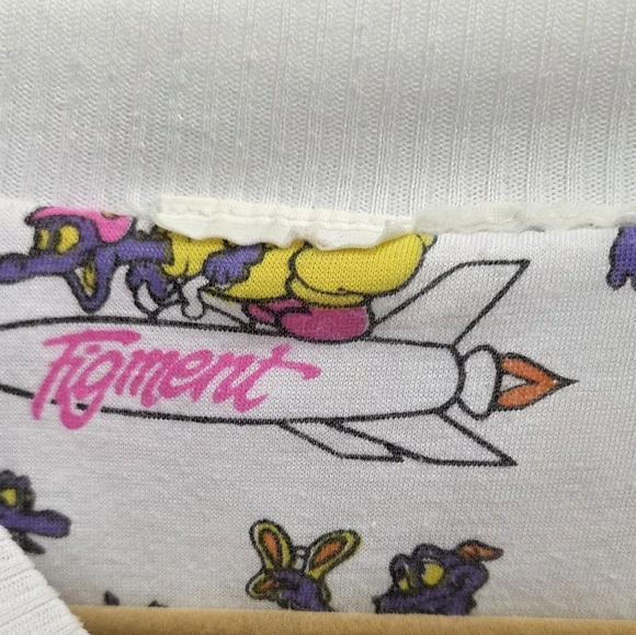 Disney Epcot Vintage 80s Puffy Figment Reversible Sweatshirt Size L/XL - Picture 6 of 7